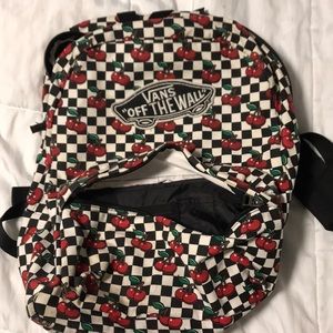 vans backpack with cherry